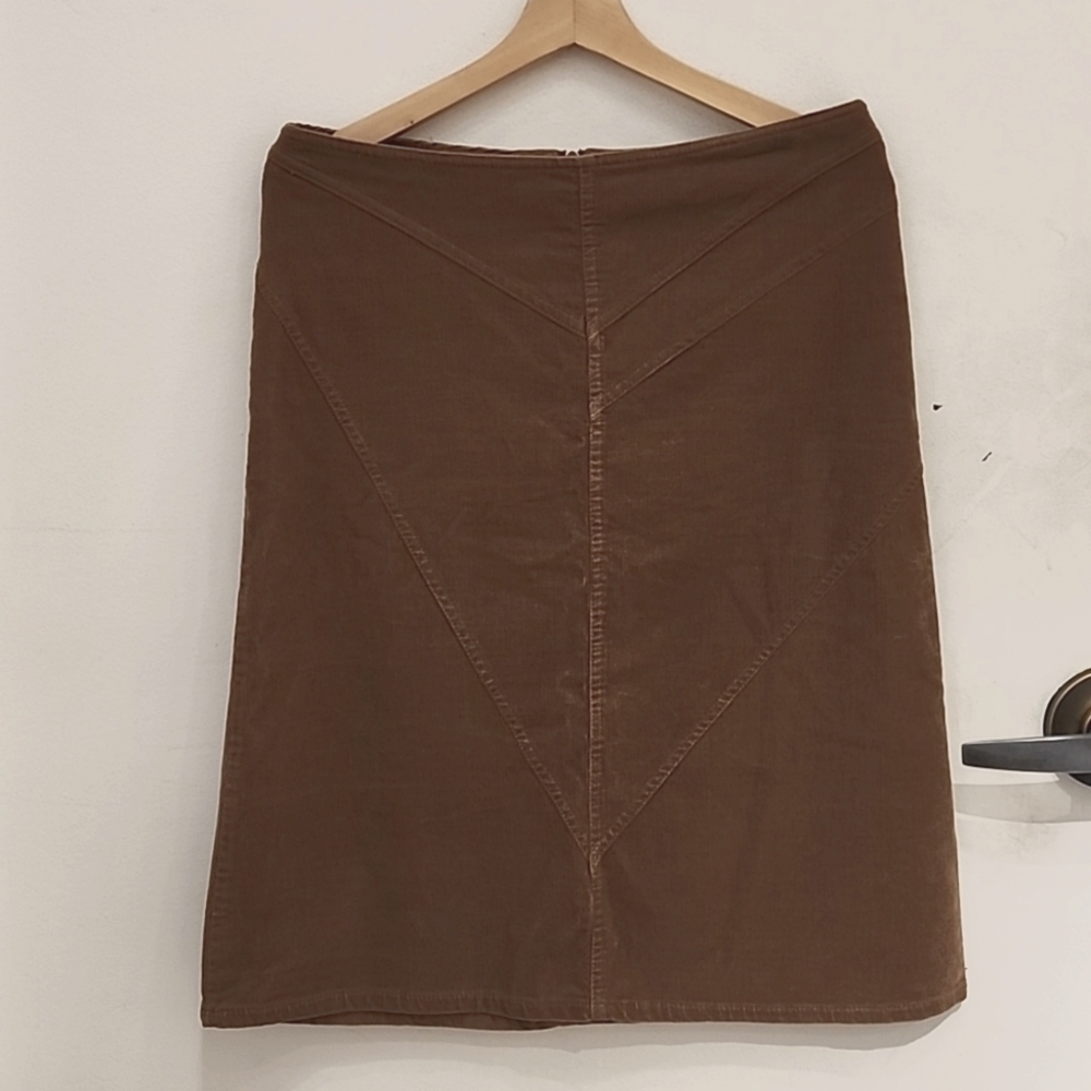 Zinc ALine Corduroy Brown Midi Skirt size 11‎